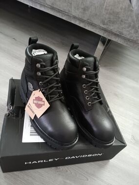 Harley-Davidson Men's Gavern Boot Black Leather Work Boots Size 7 US